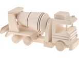 Betoniera Giocattolo In Legno - Autocarro A Decoupage Per Bambini