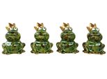 Incantevole Set Di 4 Re Delle Rane - Altezza Circa 6,9 Cm