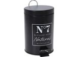 Cestino Per Rifiuti Excellent Houseware, Metallo, 17X24,5 Cm, 3 L, Nero