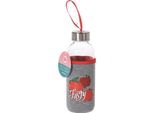 Borraccia Excellent Houseware, Vetro, 6,2X19,2 Cm, 400 Ml, Rosso