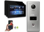 Videocitofono Ip Goliath Con Telecamera 7 Pollici Impronta Digitale Rfid Argento : Scatola Da Incasso : 7 Pollici In Nero : 3 Monitor Numero: 3 Monitor Colore: 7 Pollici In Nero Montaggio: Scatola Da Incasso