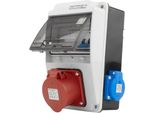 Quadro Di Distribuzione A Parete XS-S 16A 2X230V IP44 Quadro Di Distribuzione Di Energia Completamente Cablato Doktorvolt DV-5107-D
