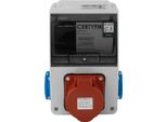 Quadro Di Distribuzione A Parete Xs 16A 2X230V IP44 Quadro Di Distribuzione Di Energia Completamente Cablato Doktorvolt DV-5114-D