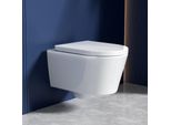 Wc Sospeso Rainsworth Senza Bordo - Wc Sospeso A 360° A Foro Singolo Con Sciacquone Superspin, Sciacquone Per Wc A Bassa Rumorosità