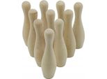 Set Di Birilli In Legno Robusto, 10 Pezzi