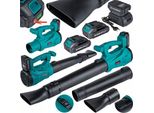 Soffiatore A Batteria Con 2 Batterie Li-Ion 21V 2.0Ah E Impostazione Della Potenza Di Soffiaggio A 6 Livelli Soffiatore Per Foglie Soffiatore Per Foglie Soffiatore Per Giardino Soffiatore Per Erba