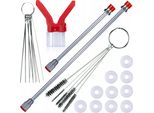 Rosfix Set Lancia A Spruzzo 100 Cm + 50 Cm Per Pistola A Spruzzo Per Vernice – Filettatura 7/8”, 290 Bar, Acciaio Inossidabile