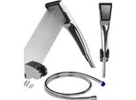 Granitan | Set Doccia Hao - Argento - Design Minimalista - Alta Qualità - Risparmio D'acqua