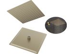 Granitan | Soffione A Pioggia Quadrato - 30X30 Cm - Oro Spazzolato - Design Elegante - Sistema Anticalcare