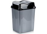 Orion | Cestino Per Rifiuti 28 L - Grigio - Plastica Robusta - Con Pratico Coperchio A Cerniera - Ideale Per Cucina E Bagno