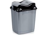 Orion | Cestino Per Rifiuti 9 L - Grigio - Plastica Robusta - Con Pratico Coperchio A Cerniera - Ideale Per Cucina E Bagno