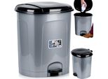 Cestino A Pedale Orion Cestino In Plastica Con Coperchio E Pedale Grigio 50 L