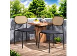 Unboxg Set Di 2 Sedie Da Pranzo Con Schienale, Sedia Da Cucina Con Rivestimento In Velluto, Sedia In Metallo Imbottita, Sedia Da Pranzo Ergonomica