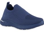 Van Hill Scarpe Sportive Da Donna Slip On Scarpe Sportive In Maglia Con Suola Profilata 841703, Colore: Blu, Taglia: 37