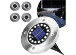 Blixtar 4X Luce Da Giardino A Energia Solare 16 Led, Luce Da Terra Impermeabile