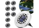 Blixtar 8X Luce Da Giardino A Energia Solare 12 Led, Luce Di Ingresso A Terra Impermeabile