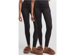 Urban Classics Leggings Donna Bamboo Leggings 2-Pack Schwarz Xs