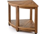 Panca Da Doccia Angolare Panca Da Doccia Angolare, Altezza 47 Cm, Polistirolo Con Venature Del Legno, Portata 159 Kg, Sgabello Da Doccia Per Bagno Con Ripiano, Sgabello Da Doccia Per Docce Interne Ed Esterne, Per Bagni, Soggiorni