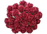 Rosen Aperto 25 Mm 50 Pz. Fiori Di Carta Di Gelso Scrapbooking, Fucsia