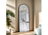 Specchio A Figura Intera 162X53Cm Specchio A Figura Intera Grande Specchio Freestanding Cornice In Alluminio Nero Specchio Per Vestirsi Specchio A Parete Per Soggiorno Camera Da Letto