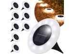 Blixtar 8X Led Drive-In Luce Solare Da Giardino 14, Montato A Terra Proiettore Impermeabile