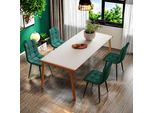 Unboxg Set Di 4 Sedie Da Pranzo Con Schienale, Sedia Da Cucina Con Rivestimento In Velluto, Sedia In Metallo Imbottita, Sedia Ergonomica Per Tavolo Da Pranzo, Sala Da Pranzo Cucina Soggiorno, Verde