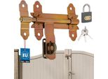 Kotarbau® Catenaccio Con Lucchetto 150 Mm Catenaccio Per Porta Da Garage Catenaccio In Acciaio Zincato Catenaccio Per Cancello Da Giardino Serratura Catenaccio Piastra Di Riscontro Catenaccio Cerniere Per Cancello Catenaccio Scorrevole Catenaccio Catenaccio