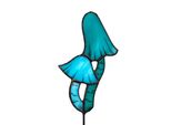 Fungo Blu Avalglass In Vetro Colorato, 15 Cm, Fatto A Mano, Decorazione Forestale Per Vasi Da Fiore