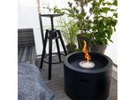Campo24 Focolare A Etanolo Estivo 47,5X32,5Cm Bianco/Nero | Caminetto Di Design Per Interni Ed Esterni | Stufa A Bioetanolo Caminetto Da Tavolo Colonna Di Fuoco