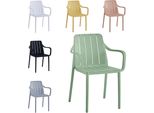 Sedia Da Giardino Vortivo 1 Pezzo Verde - Impilabile, Resistente Alle Intemperie, Ai Raggi Uv E Fino A 200 Kg. Per Balcone, Terrazza, Giardino E Sala Da Pranzo.