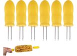Orion | Porta Pannocchie - Giallo - 6 Pezzi - Accessori Per Barbecue - Spiedini Di Pannocchie