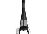 Stufa Da Patio Caminetto Da Giardino - Stufa Azteca Caminetto Chimenea - Dimensioni φ508X1495 Mm - Eccellente Fonte Di Calore Per Esterni