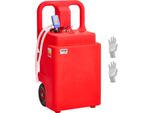 Carrello Portacarburante Vevor, Serbatoio Da 121 L Con Pompa Di Travaso Elettrica Da 9,46 L/Min, Tubo Di Travaso Da 1,2 M, Ugello A Sensore, Per Diesel E Benzina, Rosso