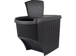 Pattumiera Excellent Houseware, Polipropilene, 40X30X33 Cm, 20 L, Nero