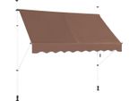 Tenda Da Sole A Morsetto Costway Larga 250 Cm, Tenda Da Sole Per Balcone Senza Foratura, Idrorepellente, Tenda Da Sole Con Manovella, Tenda Da Sole, Protezione Solare Per Balcone Caffè
