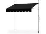 Tenda Da Sole A Morsetto Costway Larga 200 Cm, Tenda Da Sole Per Balconi Senza Foratura Con Manovella, Regolabile In Altezza E Resistente Ai Raggi Uv, Tenda Da Sole Con Protezione Solare Nera