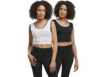 DáMské TíLko Urban Classics Ladies Contrast Cropped Top Nero/Bianco+Bianco/Nero - Xl