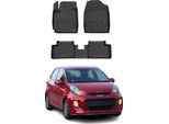 2011-2017 Kia Picanto Tappetini Tpe Nero 3 Pz