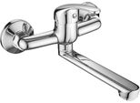 Miscelatore Per Lavabo A Parete Kuchinox Pedro Cromo Con Bocca Mobile