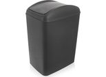 Orion | Cestino Per Rifiuti 40 L - Grigio Scuro - Con Coperchio A Cerniera - Ideale Per Cucina E Bagno