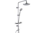 Joho Colonna Doccia Acciaio Inox Senza Miscelatore Fori Muro Idromassaggio Asta Doccia Set Doccia A Pioggia Con Soffione E Doccetta Abs D20Cm