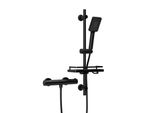 Joho Sistema Doccia Termostatico Set Di Binari Doccia Con Piatto Doccia,Miscelatore Termostatico Doccia+Set Di Binari Doccia In Acciaio Inox 70Cm Nero