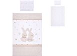 Lorelli Biancheria Da Letto Per Bambini 3 Pezzi, Piumino 140 X 95 Cuscino 43 X 35 Lenzuolo 150 X 100 Rosa Marrone Bianco