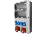 Distributore Di Corrente Da Cantiere 16A 32A Cee 4X230V Tipo E Distributore Di Corrente Con 36 Moduli Finestra Di Ispezione Doktorvolt