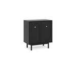 Cassettiera Mazoma MZ04 - Nero Con Maniglie Dorate - 80 Cm