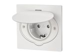 Presa Da Incasso In Acciaio Inox I Presa A Pavimento IP44 Con Coperchio A Cerniera I Bianco