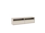 Mobile Tv "Calmo"" A 2 Ante In Colore Cashmere Con Maniglie Dorate - 140 X 33 X 35 Cm"