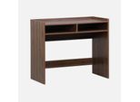 Scrivania Decorazione Legno 2 Cassetti Di Stoccaggio, Marrone