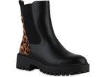 Van Hill Stivaletti Classici Leggermente Foderati Da Donna Scarpe Con Suola Profilata 841833, Colore: Nero Leopardo, Taglia: 37