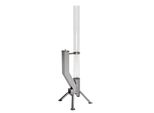 Gardenflare Tubo Di Fuoco Premium - Grande Colonna Di Fuoco In Acciaio Inox E Torcia A Pellet - Elegante Stufa Da Patio - Per Patio E Giardino (Argento)